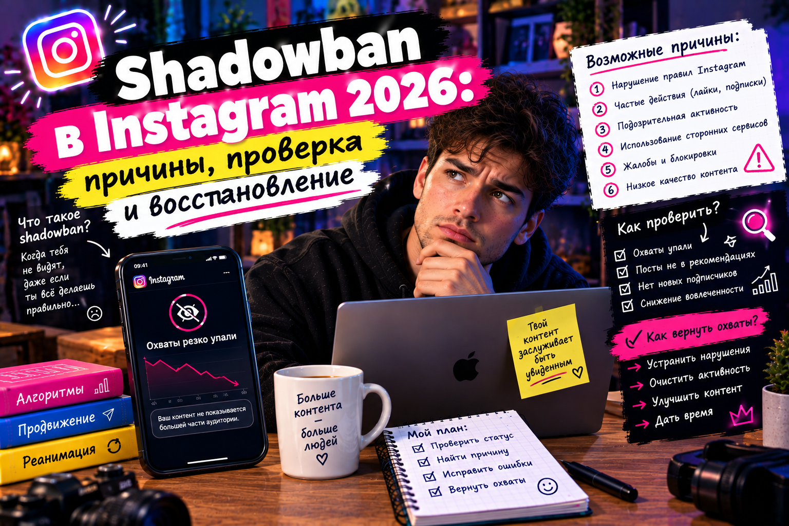 Shadowban в Instagram 2026: причины, проверка и восстановление