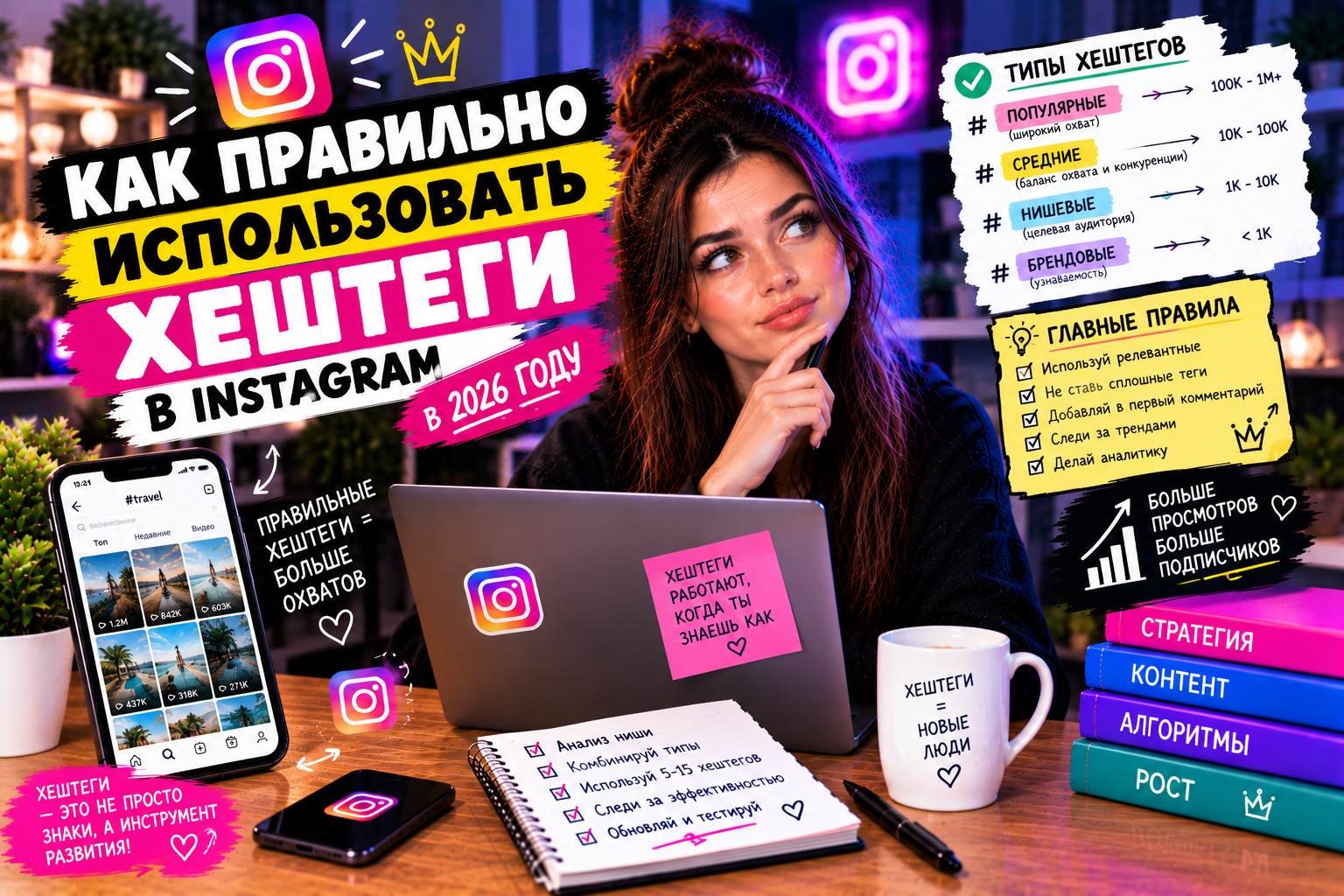 Как правильно использовать хештеги в Instagram в 2026 году