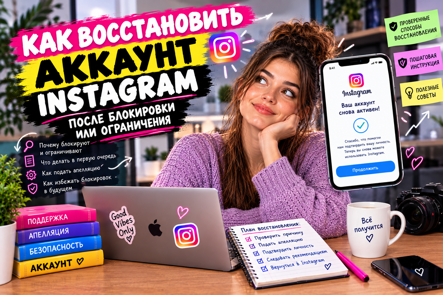 Как восстановить аккаунт Instagram после блокировки или ограничения