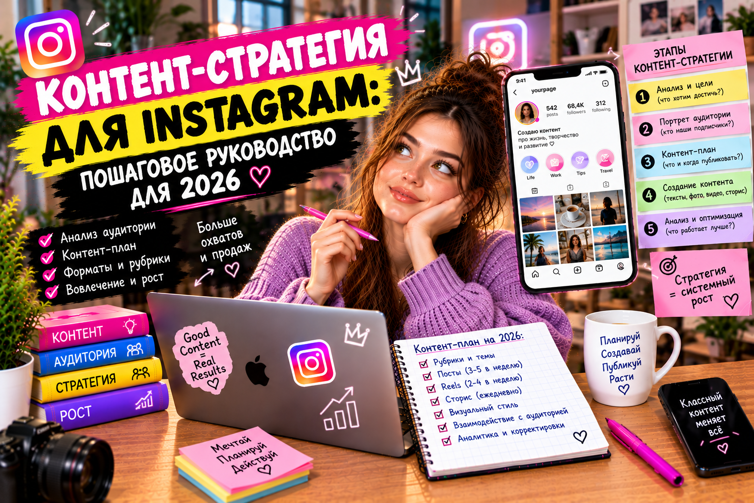 Контент-стратегия для Instagram: пошаговое руководство для 2026